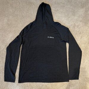 Lululemon 2018-19 Metal Vent Tech Black Hoodie w/ Aloha logo press. Mens XL